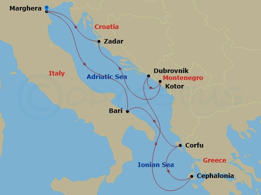 Itinerary map