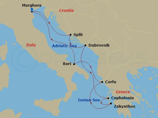 Itinerary map