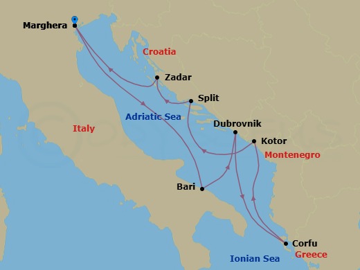 Itinerary map