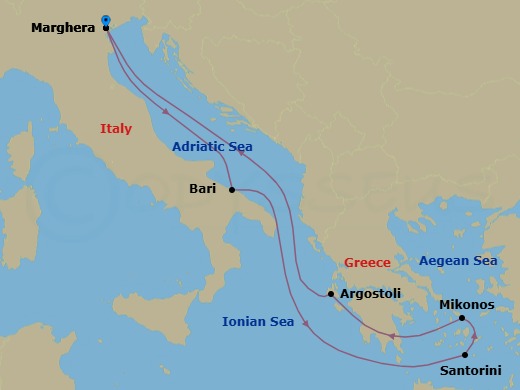 Itinerary map