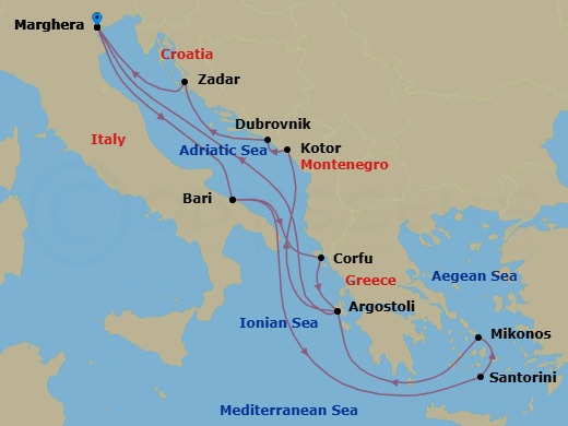 Itinerary map