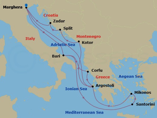 Itinerary map