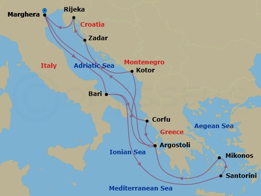 Itinerary map