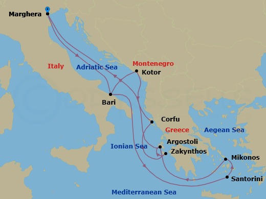 Itinerary map
