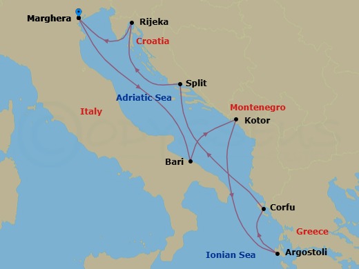 Itinerary map