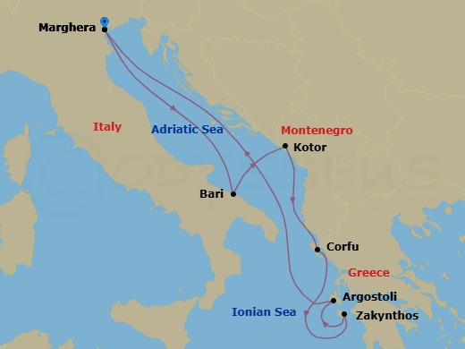 Itinerary map