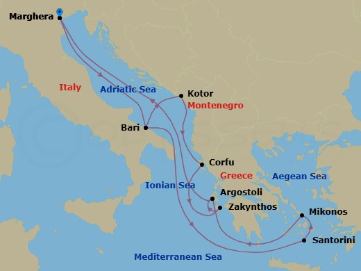 Itinerary map