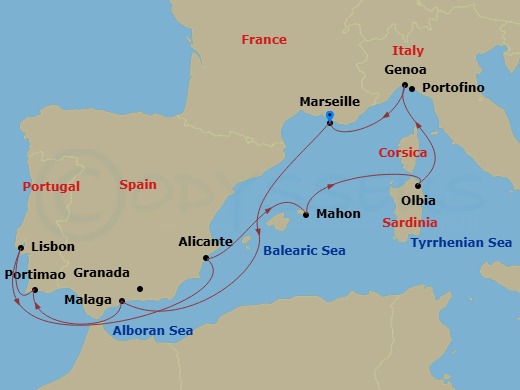 Itinerary map