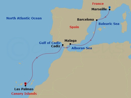 Itinerary map
