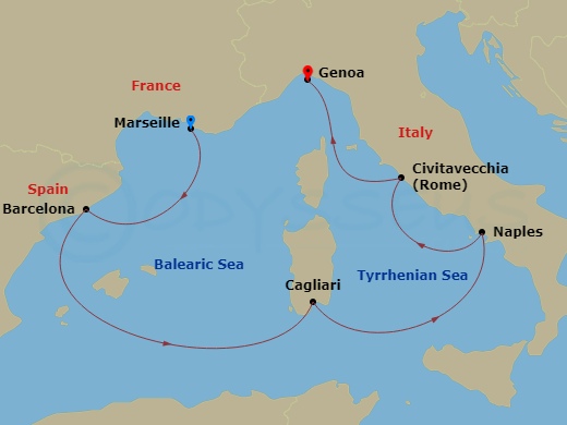 Itinerary map
