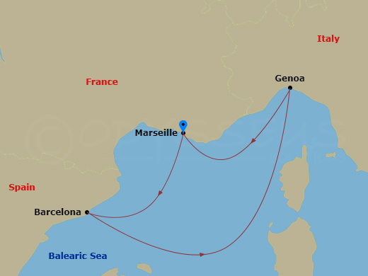 Itinerary map