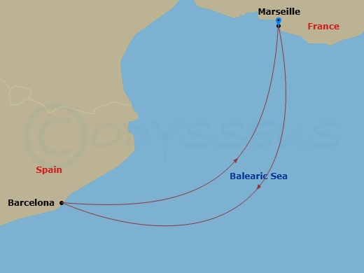 Itinerary map