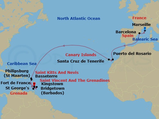 Itinerary map
