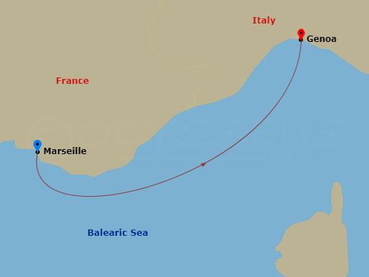 Itinerary map
