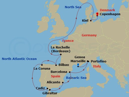 Itinerary map