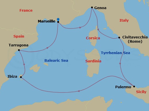 Itinerary map