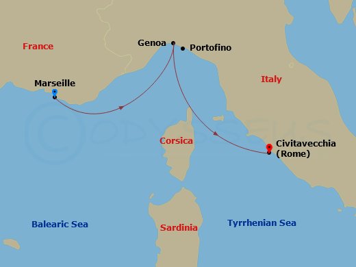 Itinerary map