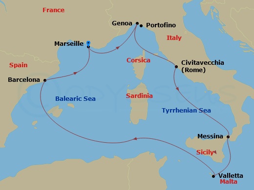 Itinerary map