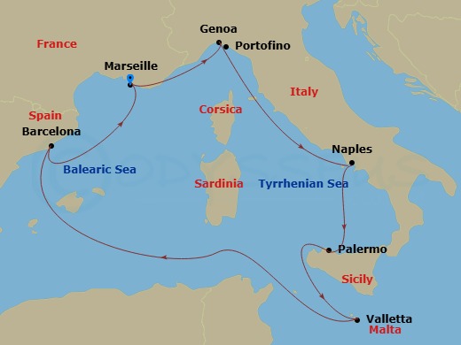 Itinerary map