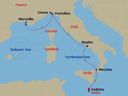 Itinerary map