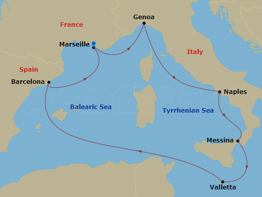Itinerary map