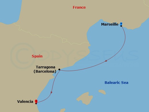 Itinerary map