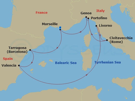 Itinerary map