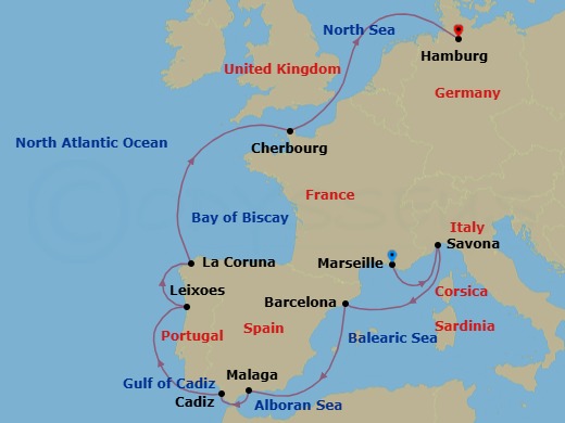 Itinerary map
