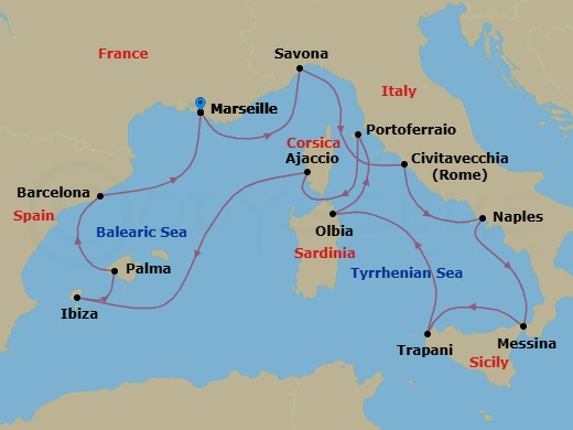 Itinerary map