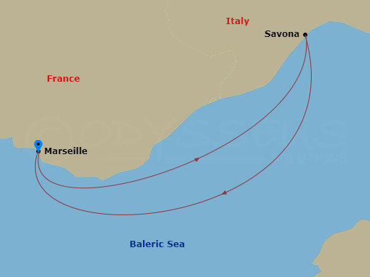 Itinerary map