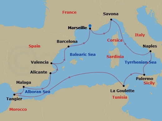 Itinerary map