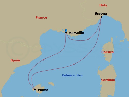 Itinerary map