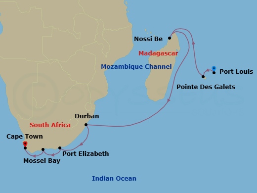 Itinerary map