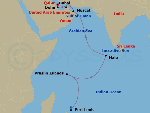Itinerary map