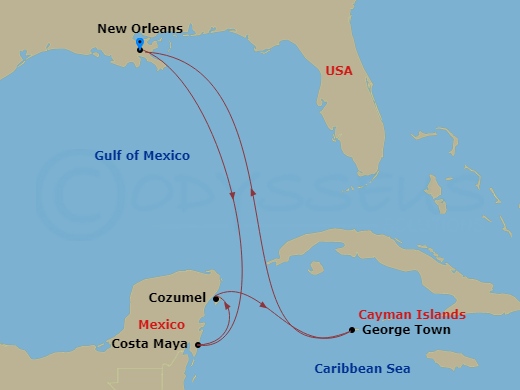 Itinerary map