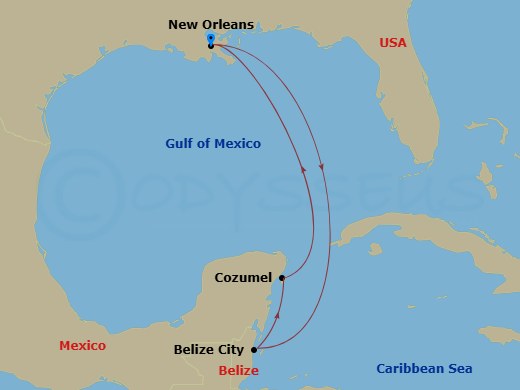 Itinerary map