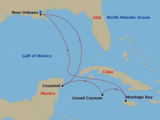 Itinerary map
