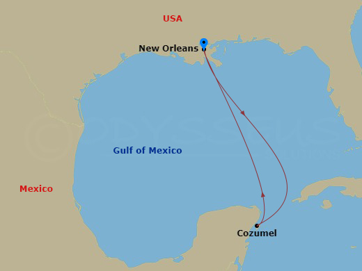 Itinerary map