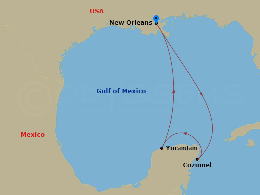 Itinerary map
