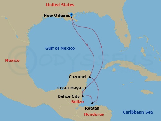 Itinerary map