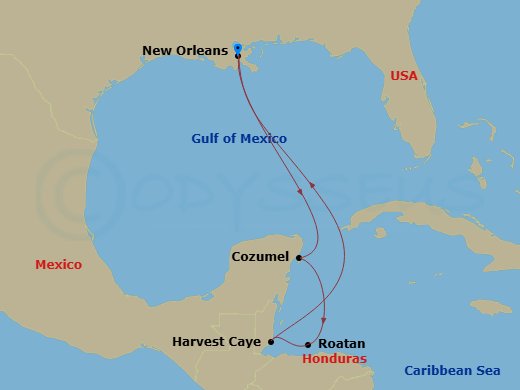 Itinerary map