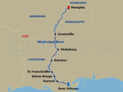 Itinerary map