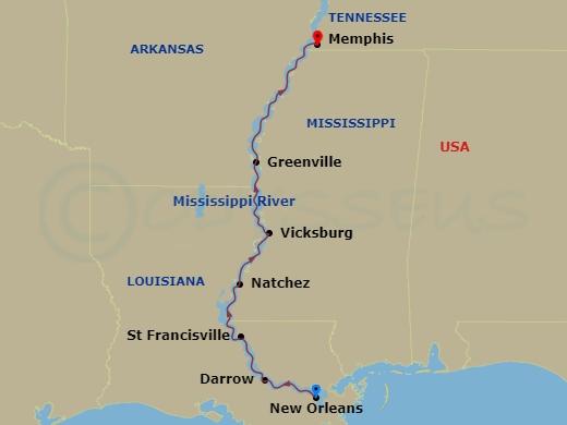 Itinerary map