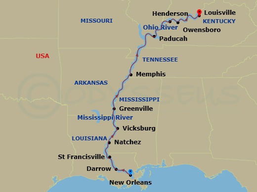 Itinerary map