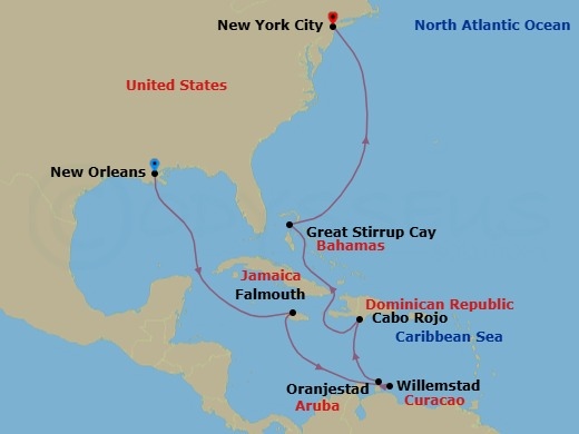 Itinerary map