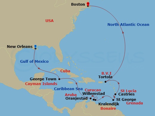 Itinerary map