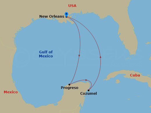 Itinerary map