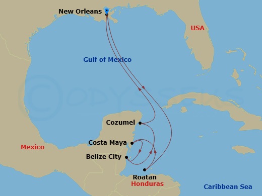 Itinerary map