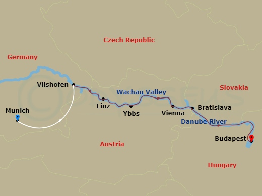 Itinerary map