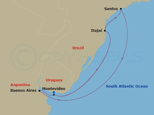 Itinerary map